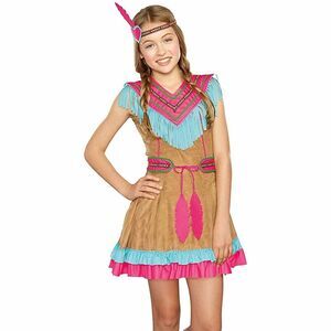 Halloween Girls Costume Native Beauty Set of 3 SugarSugar Size M for 8-10 years